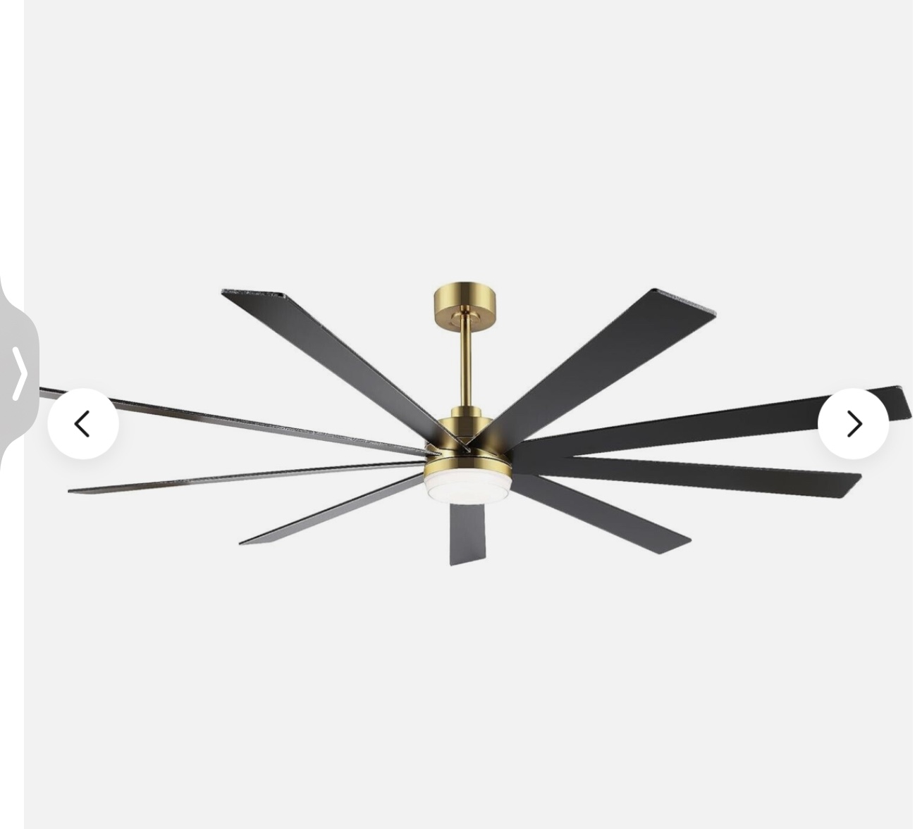 LEDLUX 84" Modern Ceiling Fan w/ Light - Remote Control - Reversible - 9 Blades