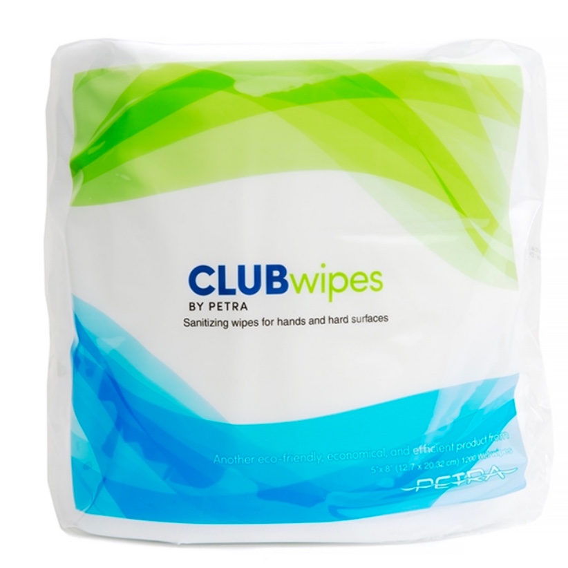 CLUB WIPES EQUIPMENT CLEANING WIPES 4pack