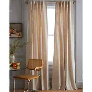 Quince Luster Velvet Blackout Curtain 48x84 Champagne New