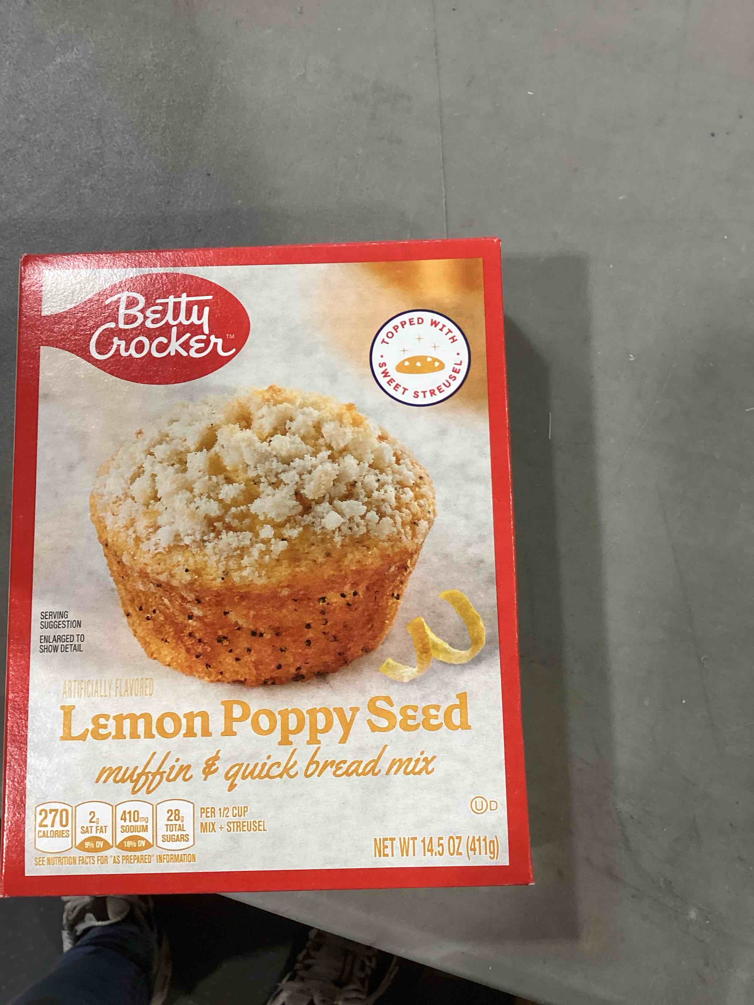 Betty Crocker lemon poppy seed 13.9 oz. (Pack of 12)