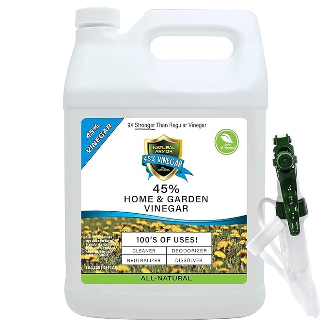 45% Vinegar Industrial Strength Concentrate - Extra Strength - 9X Stronger Than Regular Vinegar (128 Oz Gallon)