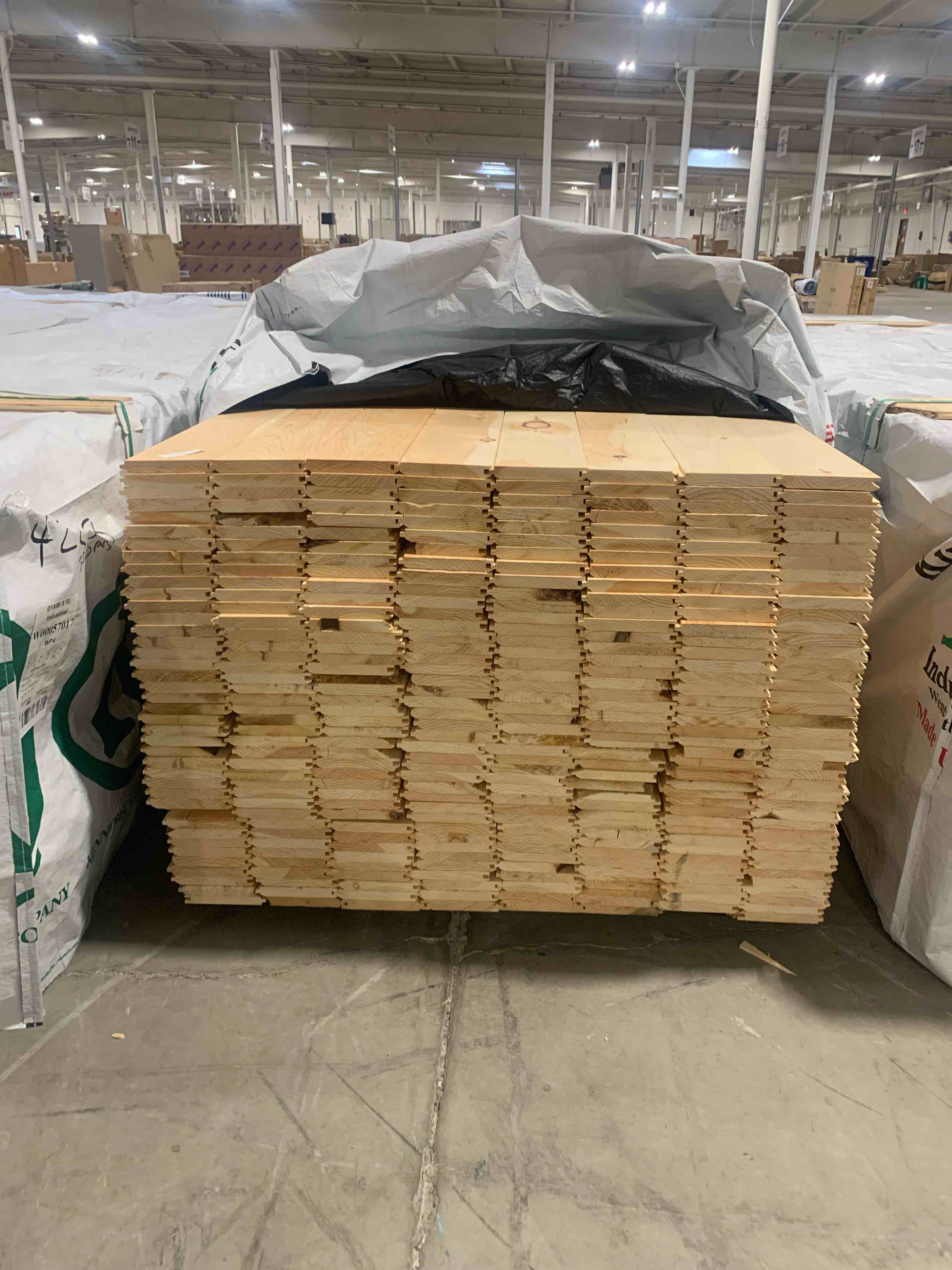 Eastern White Pine 1” x 6” x 12’ Tongue and Groove Wall Paneling EWP/WP4 Pattern Outs Industrial