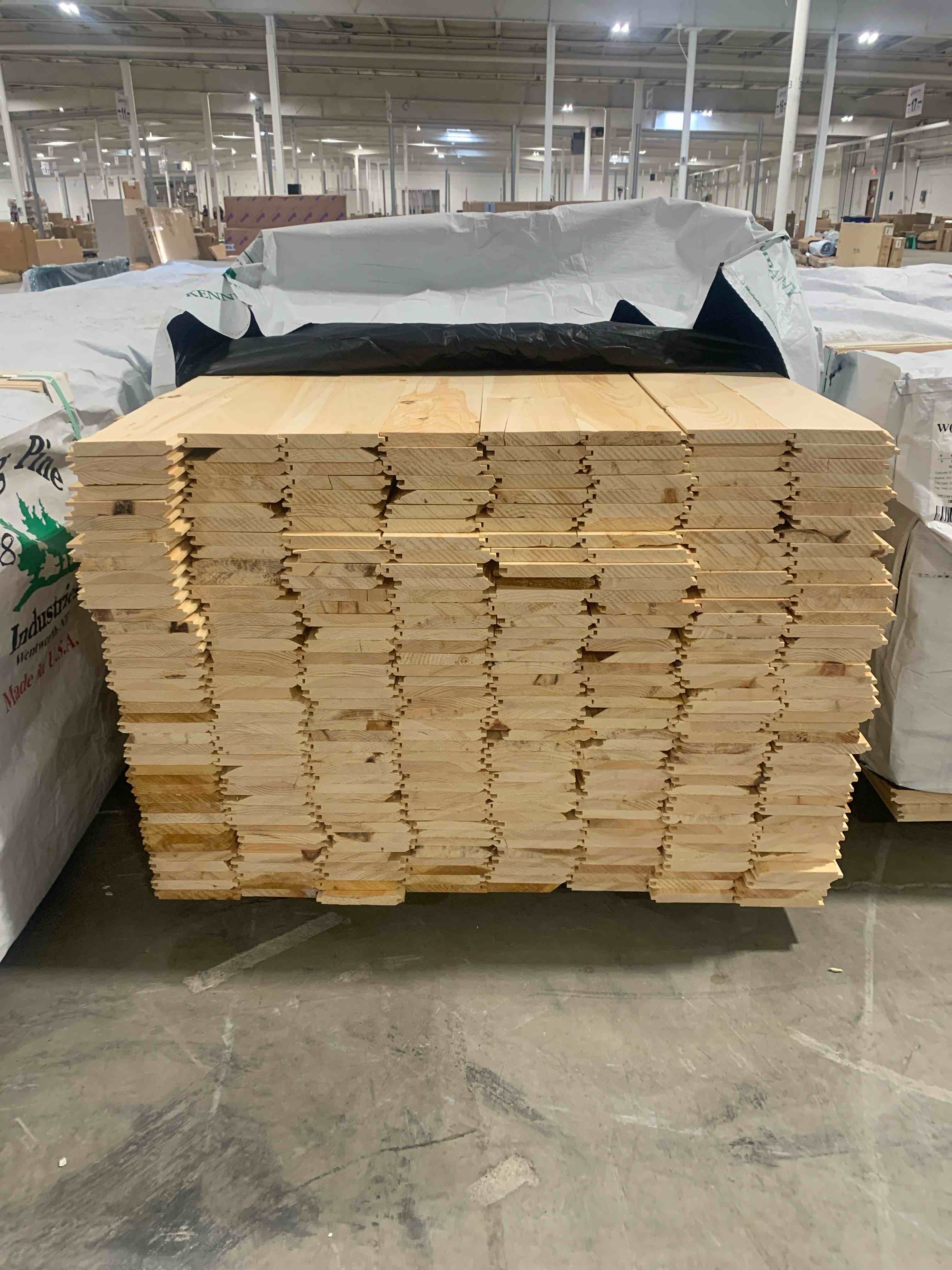 Eastern White Pine 1” x 6” x 14’ Tongue and Groove Wall Paneling EWP/WP4 Pattern Outs Industrial