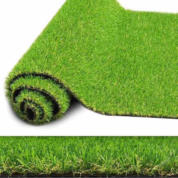 Realistic Artificial Grass Rug 4 FT x 6 FT Fake Faux Turf Grass, ZGR 0.8" Indoor Outdoor Patio Garden Lawn Landscape Balcony Synthetic Grass Mat, 4-Tones, Drain Holes, Rubber Backing, Customized