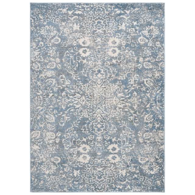 MSRS516M-5 5 ft. 3 in. x 7 ft. 6 in. Martha Stewart 2023 Contemporary Power Loomed Rectangle Area Rug&#44; Blue & Ivory
