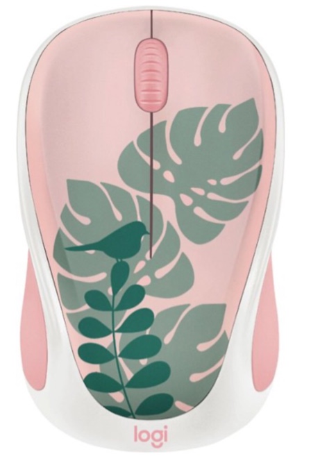 Logitech - Design Collection Limited Edition Wireless 3-button Ambidextrous Mouse with Colorful Designs - Chirpy Bird