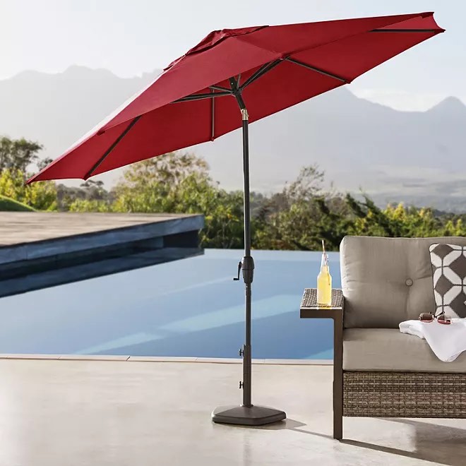 Member's Mark Premium 10' Sunbrella Market Umbrella (Red)