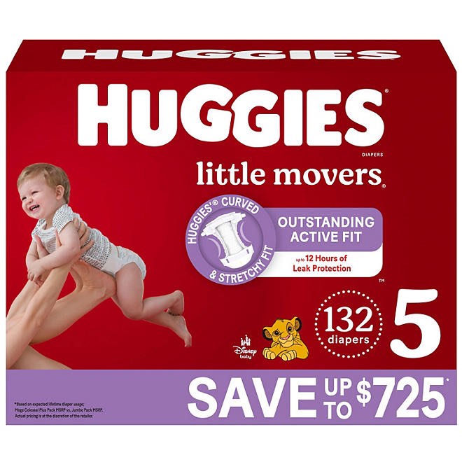 Huggies Little Movers Perfect Fitting Diapers (Size: 5)