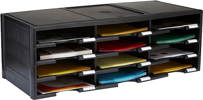 Storex 12-Compartment Literature Organizer,