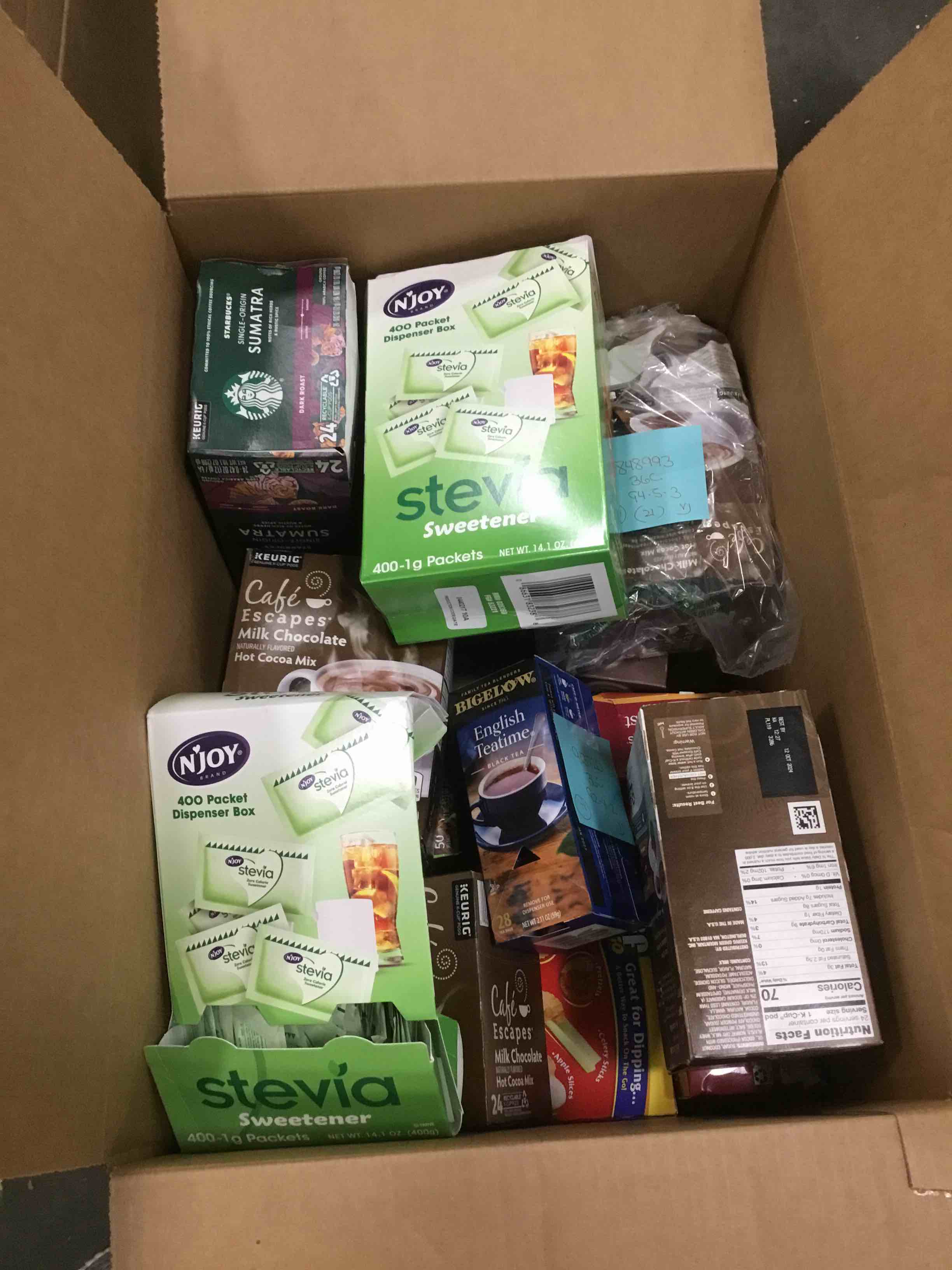 Assorted coffee and tea 