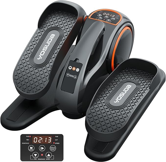 YOSUDA Under Desk Ellipticals Electric, Elipse Leg Exerciser for Seniors Fully Assembled, Seated Pedal Exerciser with Remote Control & Non-Slip Pedals