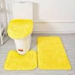 Bathroom Rugs Sets 3 Piece,Bath Mats for Bathroom Non Slip, Thick Chenille Bath Rug,Soft and Absorbent Shaggy Bathroom Mat Set, Machine Wash & Quick Dry Durable Carpet for Bath, Kitchen,Cream