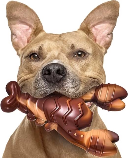 Dog Chew Toys for Aggressive Chewers Indestructible Dog Toys,Real Bacon Flavored,MOXIKIA Tough Dog Bone Chew Toy Durable Dog Toys for Medium/ Large breed Dogs, Best Extreme Chew Toys to Keep Them Busy