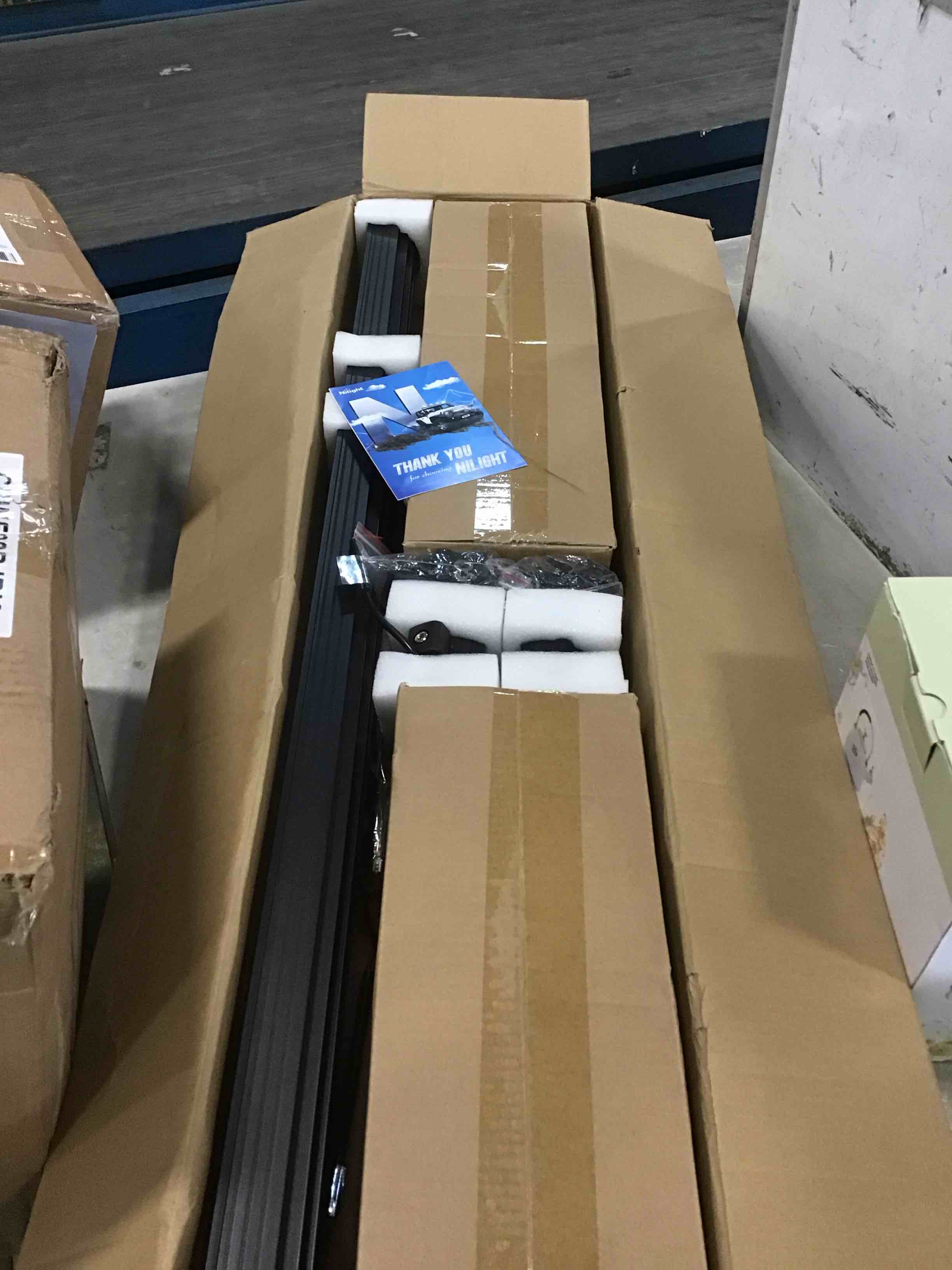 Nilight 52Inch Led Light Bar Spot Flood 2Pcs 18W 4Inch Spot LED Pods Windshield Frame Mounting Bracket on Wrangler JK 2007-2017 with Off Road Wiring Harness- 3 Leads, 2 Years Warranty