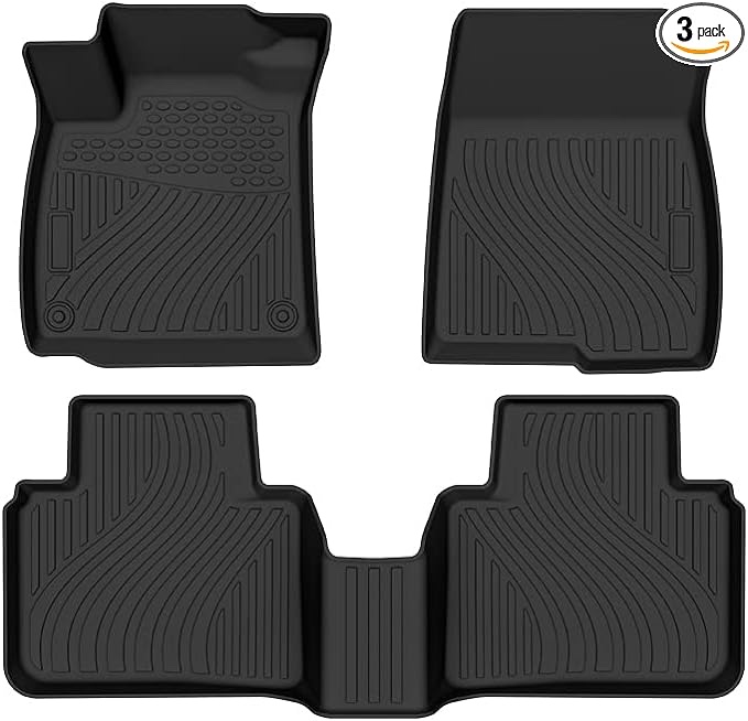 Car Floor Mats Compatible with 2018 2019 2020 2021 2022 Honda Accord, Custom Fit Black TPE All Weather Protection Waterproof Front & Rear Seat Floor Liners 2018-2022 Honda Accord