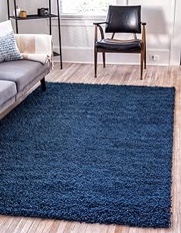 Navy Shag Rug
