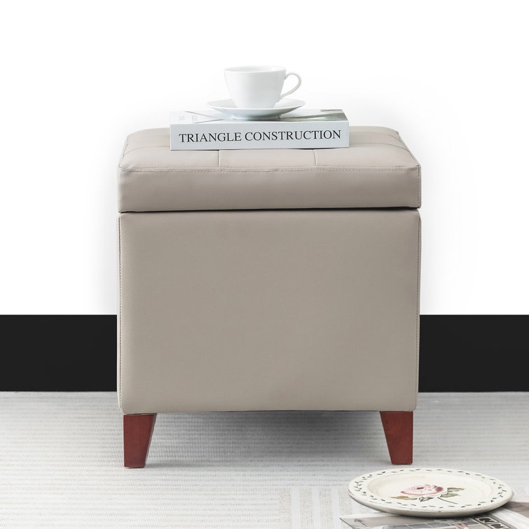 Vanwormer Square Tufted Storage Ottoman