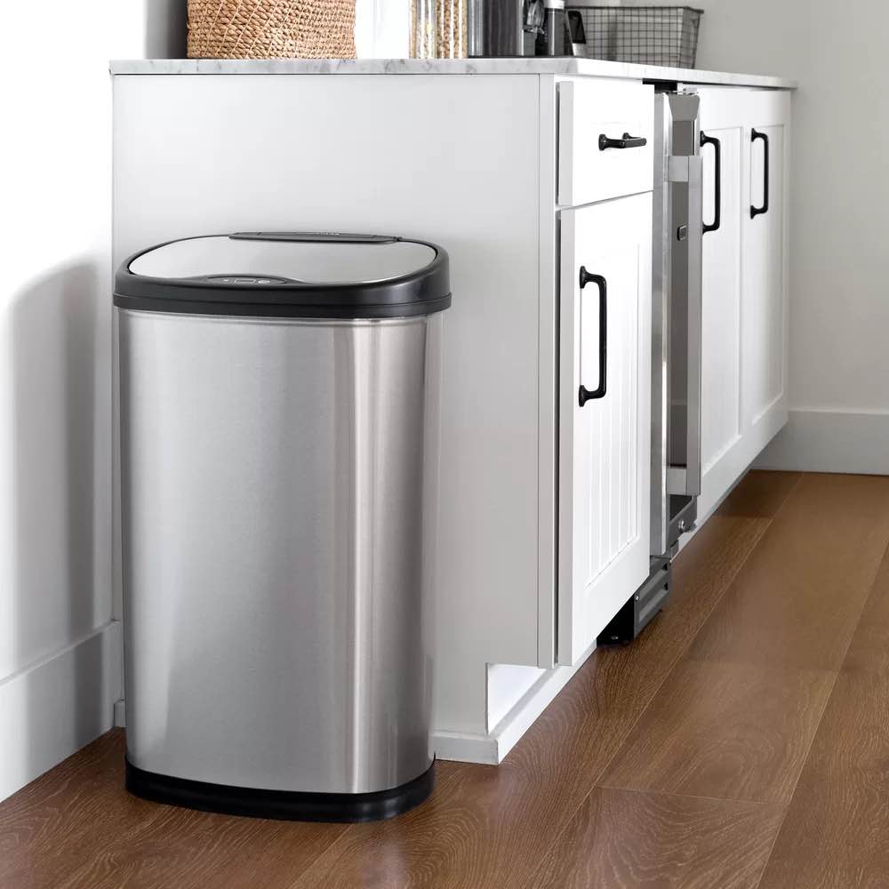 Nine Stars Stainless Steel 13.2 Gallon Motion Sensor Trash Can