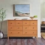 Walker Edison 6-drawer solid wood dresser Carmel