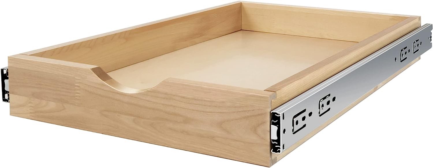 WelFurGeer Pull Out Drawers for Kitchen Cabinets, Pullout Cabinet Organizer, Sliding Cabinet Organizer Pull Out Shelves, Cabinet Organizer Pull Out Drawer for Home, Kitchen, Bathroom (14''W x 21''D)