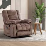 Brown velvet recliner #CR032AF51D-DB