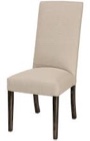 East West furniture Florence parsons chair with antique walnut finish and clay fabric color