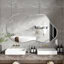 Vanity mirror in white frame cloud shaped
