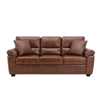 Dewells Faux Leather Living Room Set (Box 2 Of 2)