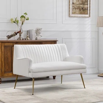 Teardo 46.5'' Wide Modern and Stylish Comfortable Velvet Upholstered Loveseat 