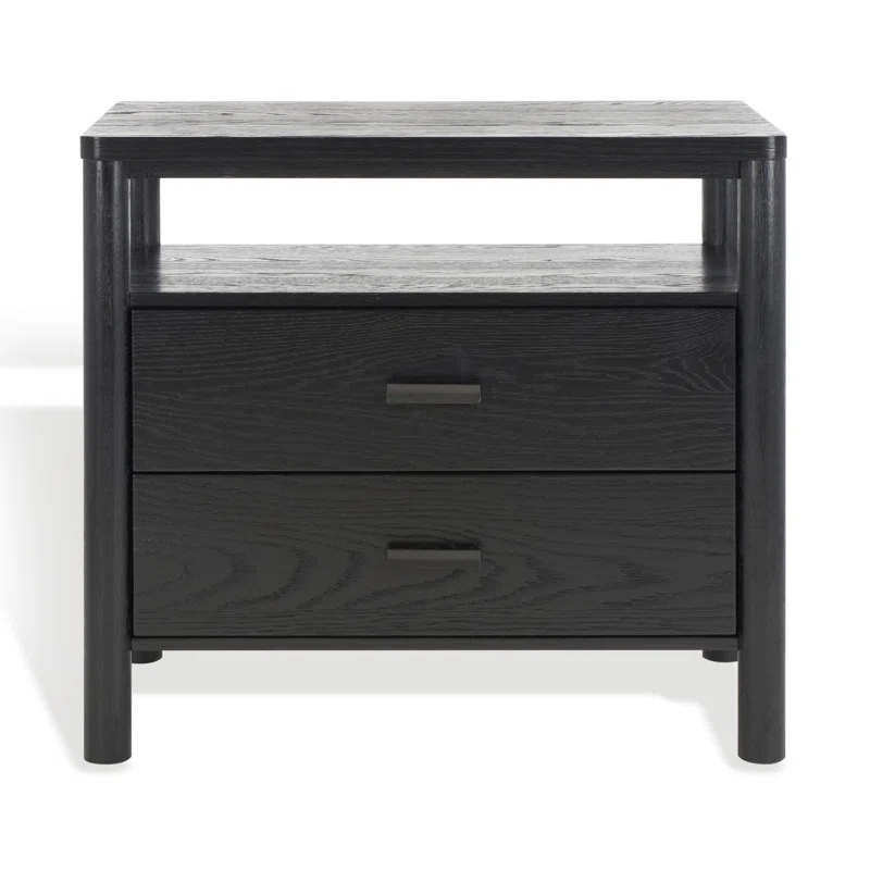SFV2148B Jaylessa Wood Nightstand, Black