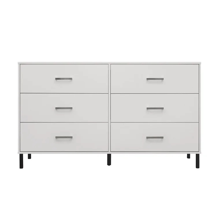 Alexei 6 Drawer Double Dresser Box A. incomplete. 