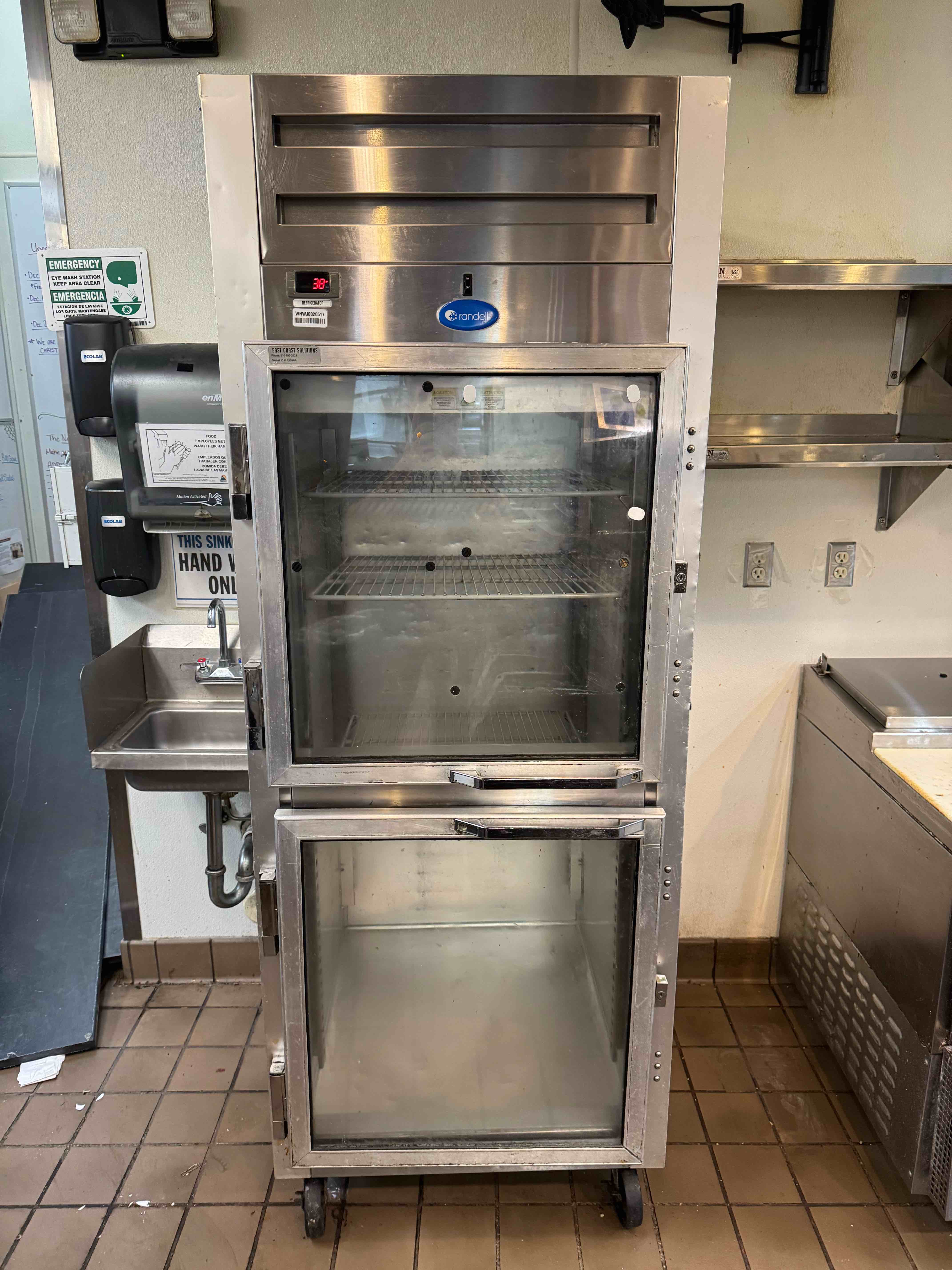 Randell Glass Split Door Refrigerator 