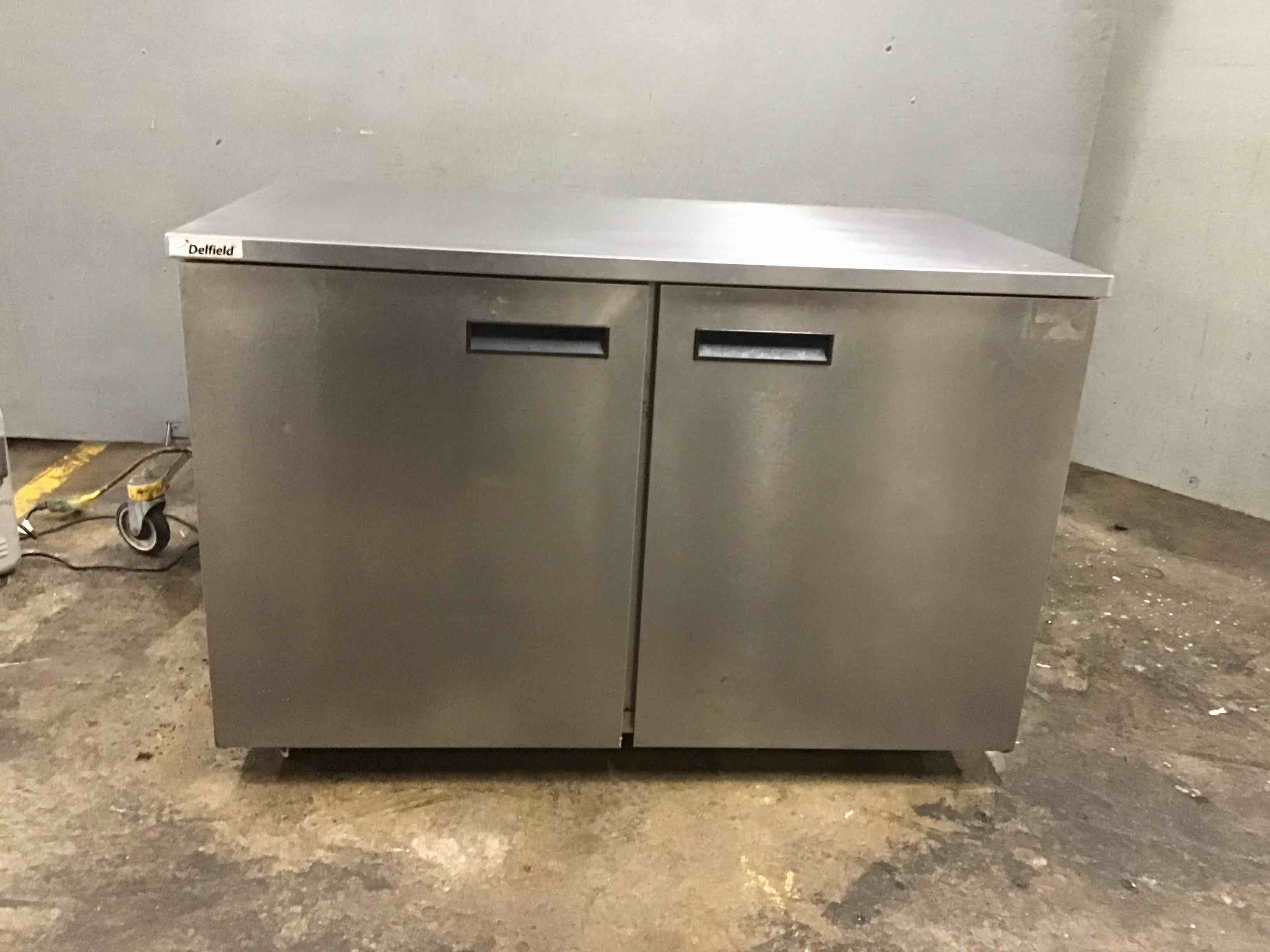 2018 Delfield Stainless Steel 48 Inch 2 Door Undercounter Refrigerator On Casters