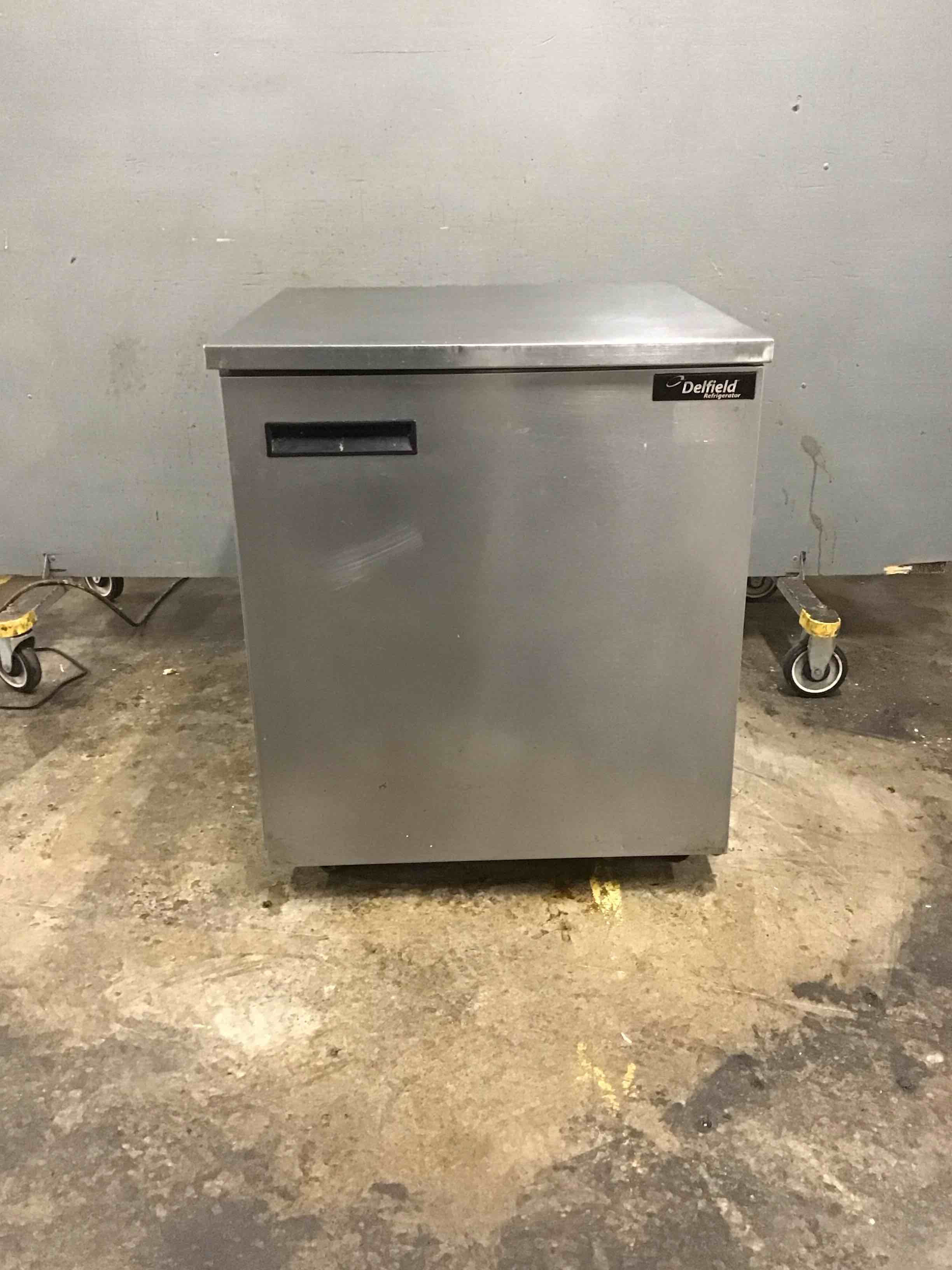 Delfield Stainless Steel 27 Inch Single Door Refrigerator On Casters