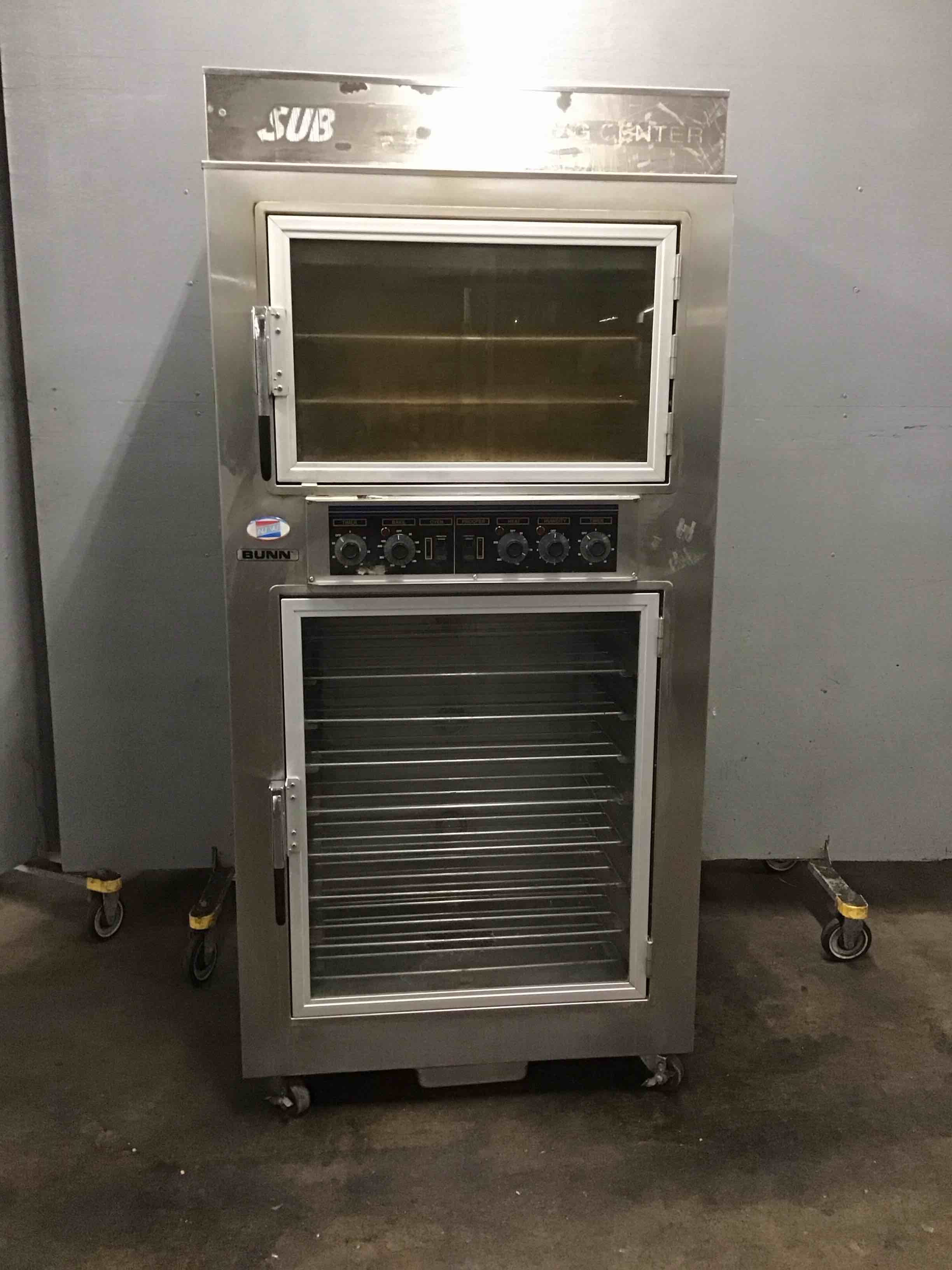 Nu-Vu Stainless Steel 36 Inch Double Deck Electric Heated Oven Proofer Cabinet On Casteers