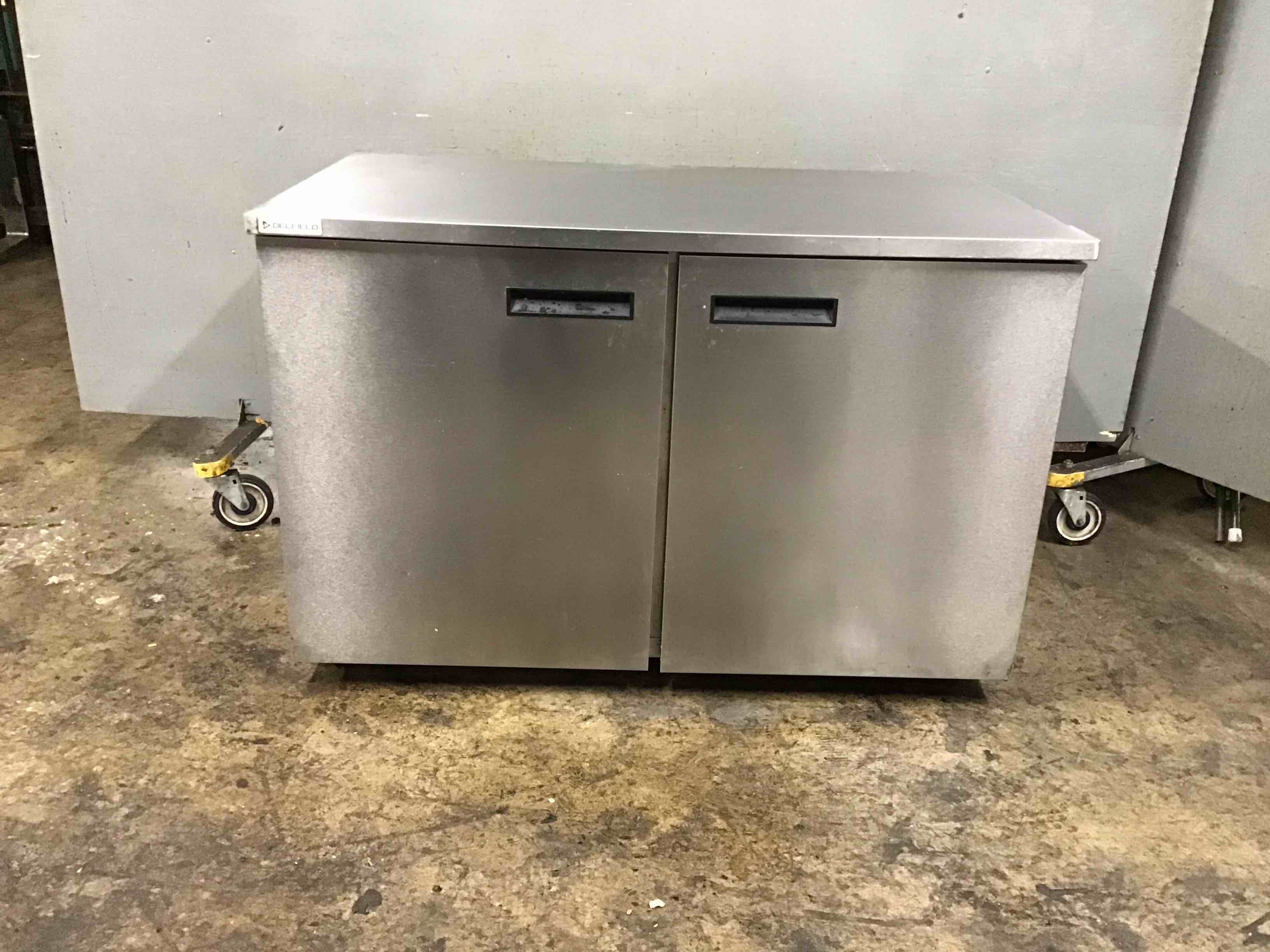 2018 Delfield Stainless Steel 48 Inch 2 Door Undercounter Refrigerator On Casters