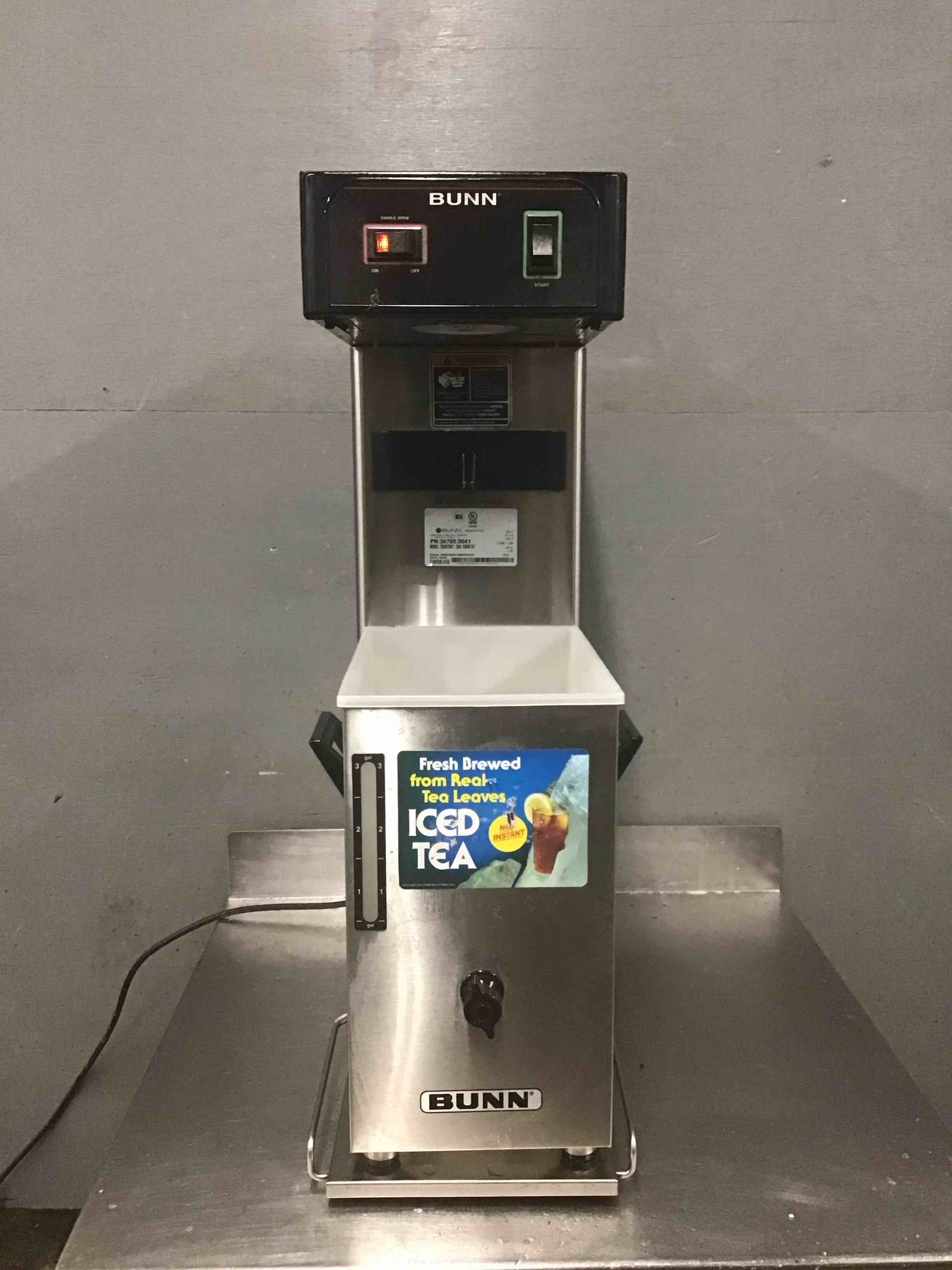 Bunn Stainless Steel 3 Gallon Iced Tea Brewer 