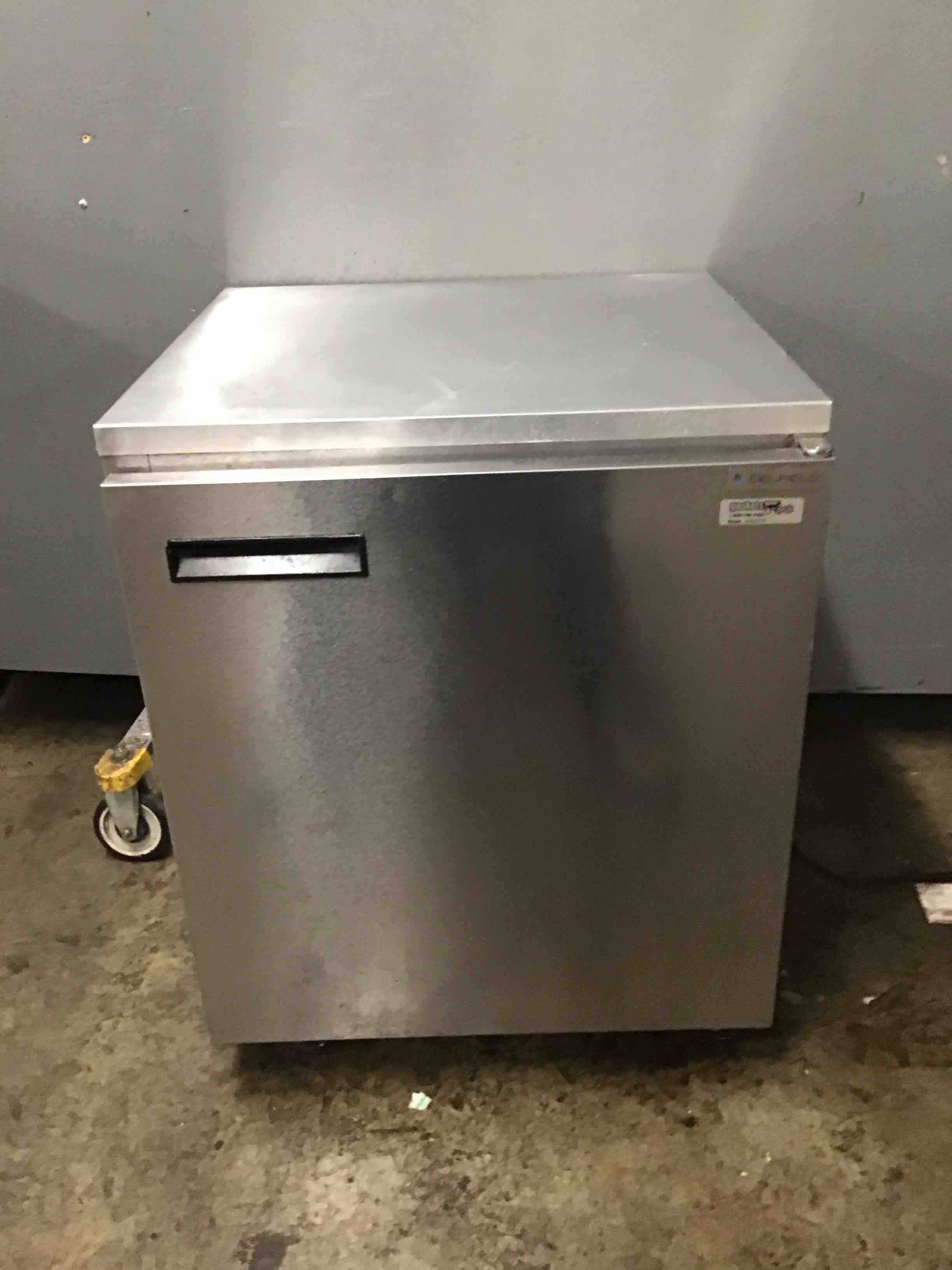 2018 Delfield 27 Inch Stainless Steel Under Counter Refrigerator On Casters 