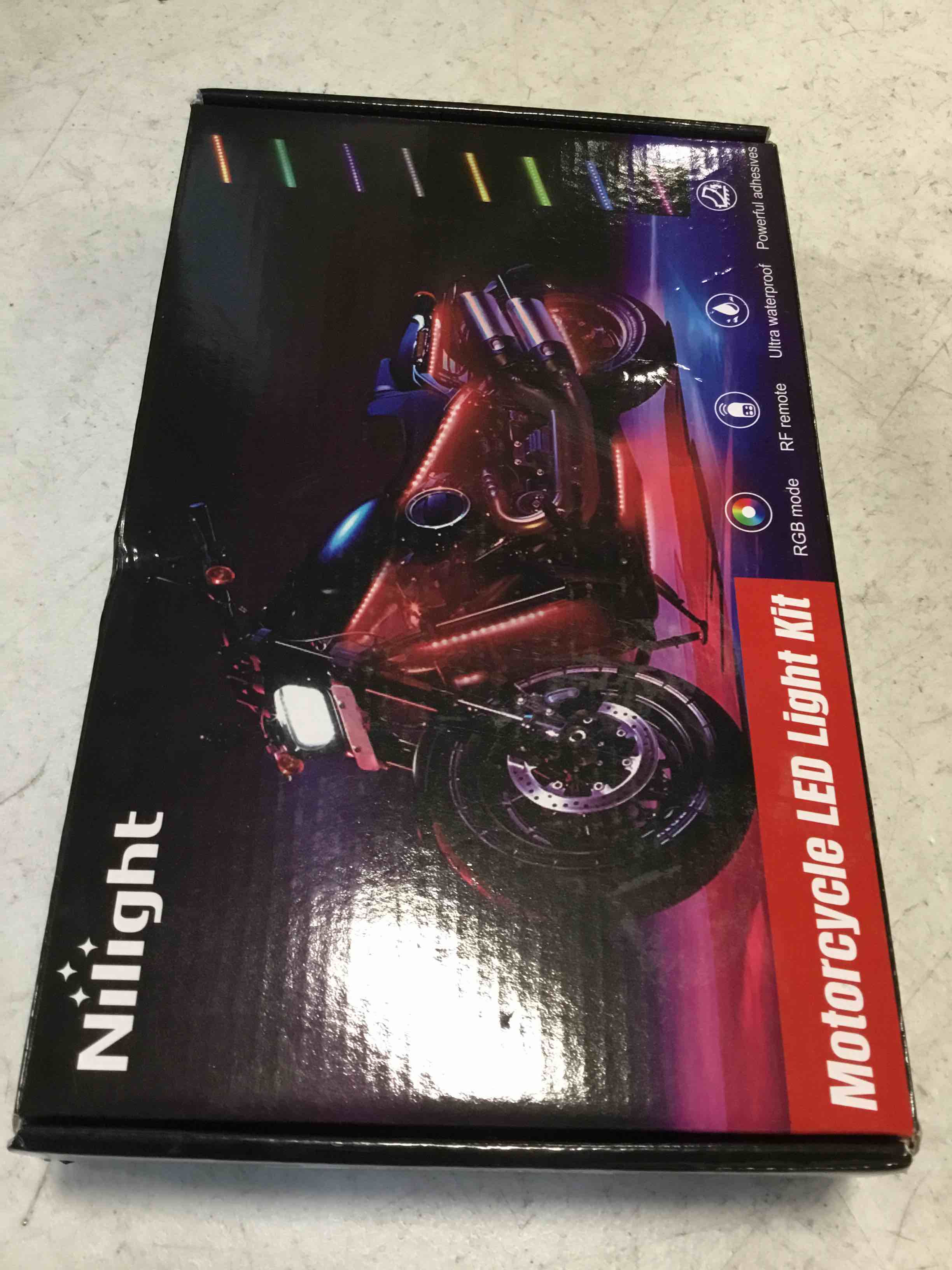Nilight 8PCS Motorcycle RGB Led Light Kit Waterproof Multi-Color Atmosphere Lights Lamp with 4Key RF Wireless Remote for Harley Davidson Honda Kawasaki Suzuki, 2 Years Warranty (TL-42)