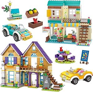 T TLDUEWF Girls Building Blocks - Friends Forest House Pop Star Music Car Building Blocks Toys Gifts for Kids Girls Aged 6-12 (1174 Pieces)