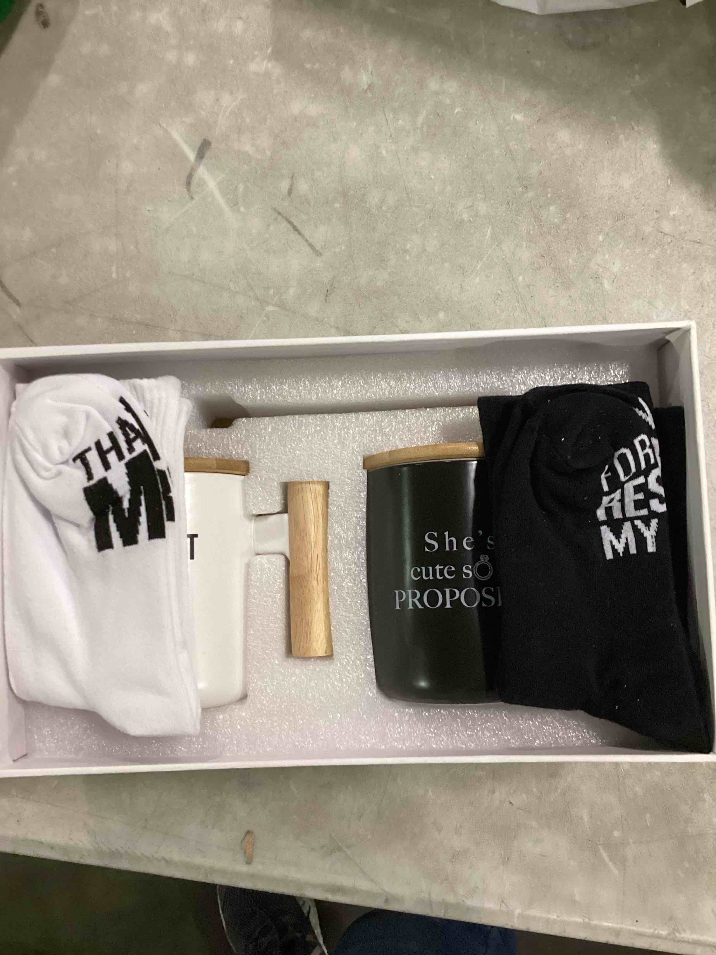 Engagement Gifts for Couples – Newly Engaged Couples Unique Wedding Gift Set With Engagement Gift Coffee Mugs, Coasters, Socks & Spoons - Cool Bridal Shower & Wedding Gifts