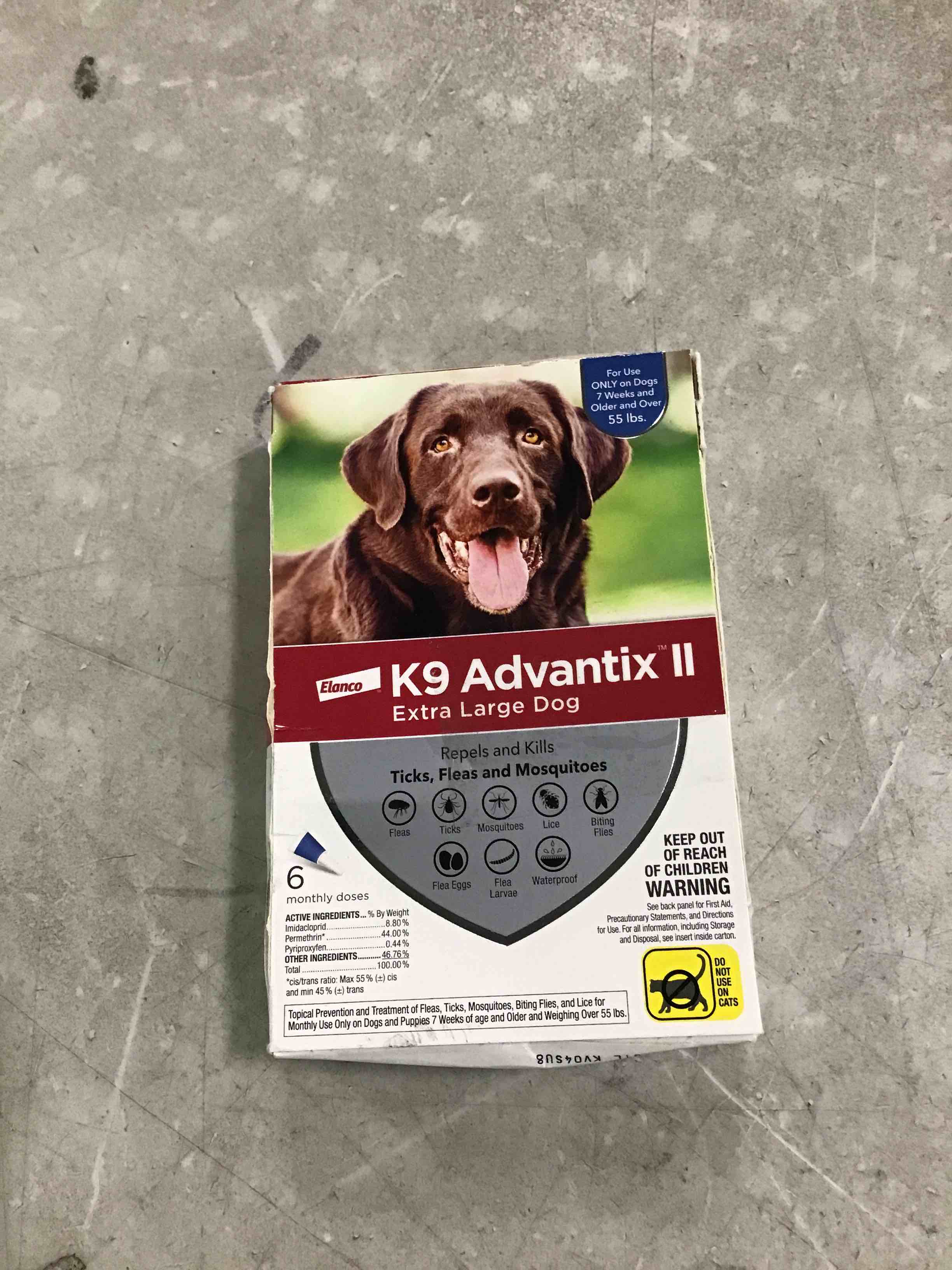 K9 Advantix II XL Dog Vet-Recommended Flea, Tick & Mosquito Treatment & Prevention | Dogs Over 55 lbs. | 6-Mo Supply 6 Pack XL Dog only