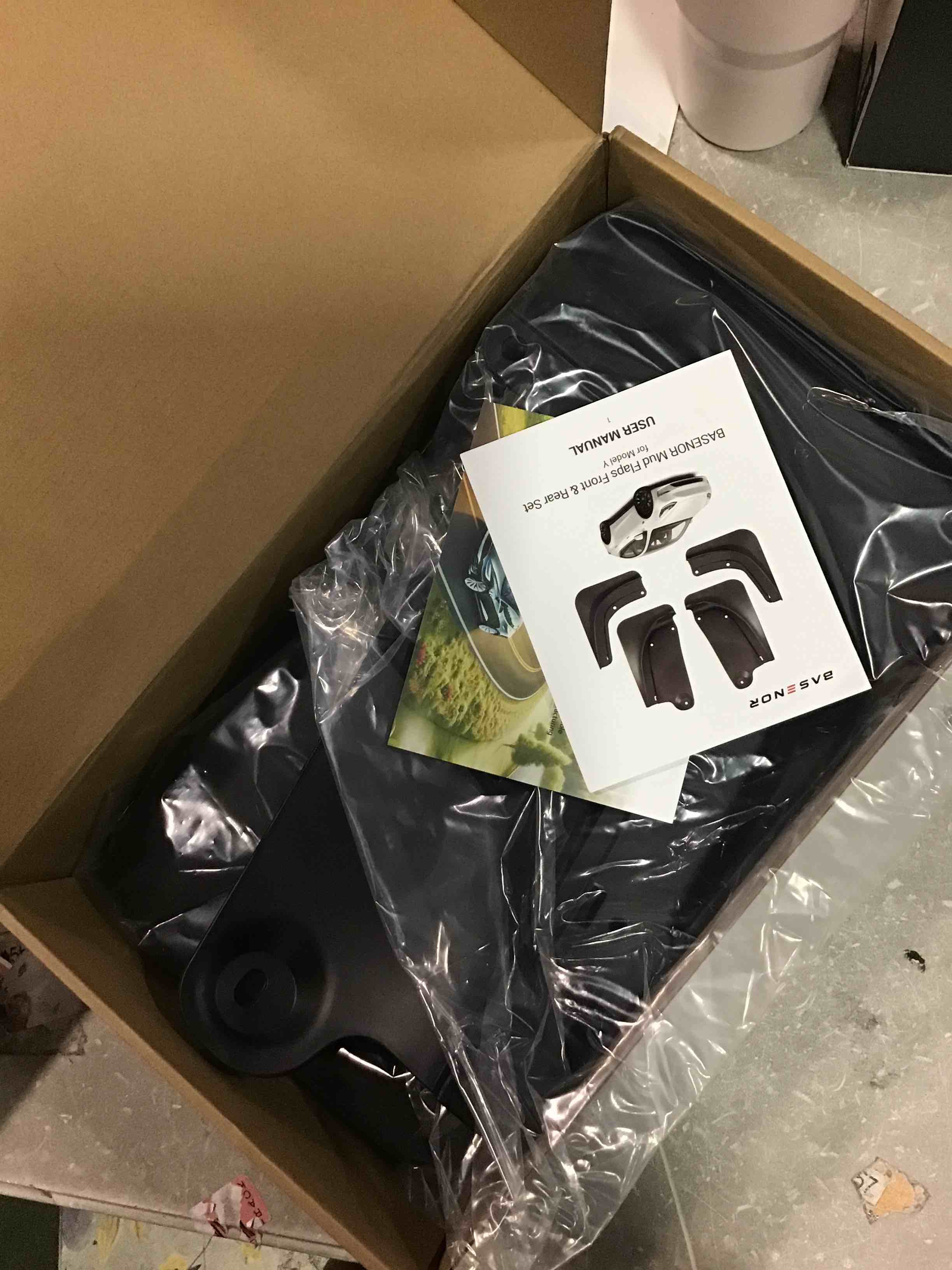 BASENOR Tesla Model Y Mud Flaps Splash Guards Winter Vehicle Sediment Protection No Need to Drill Holes(Set of 4)