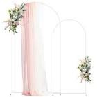 Asee'm White Metal Wedding Arch Stand (7.2FT,6FT) Set of 2 Arched Backdrop Frame for Ceremony Parties Birthday Baby Shower Garden Decoration