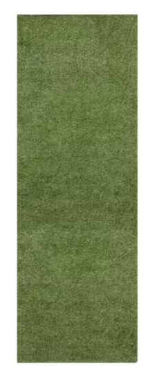 Ottomanson R550-3X11 Evergreen Turf Collection Rugs, Runner - 2'7" x 11', High Pile - Grass Green Runner - 2'7" x 11' High Pile - Grass Green