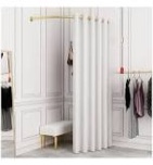 Clothing Store Fitting Room, 47 in Dressing Room Used in Mall, Boutique and Office, Corner Wall Mounted Changing Room for Privacy Protection (White, 47.24x78.74IN)