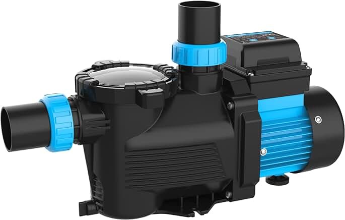 BOMGIE 2.2 HP Pool Pump with Timer,6950GPH Above Ground Pool Pump Timer 115V, Inground Pool Pumps High Speed Flow, Self Primming Swimming Pool Pump with Filter Basket 115V 2.2 Hp With Timer Single Speed