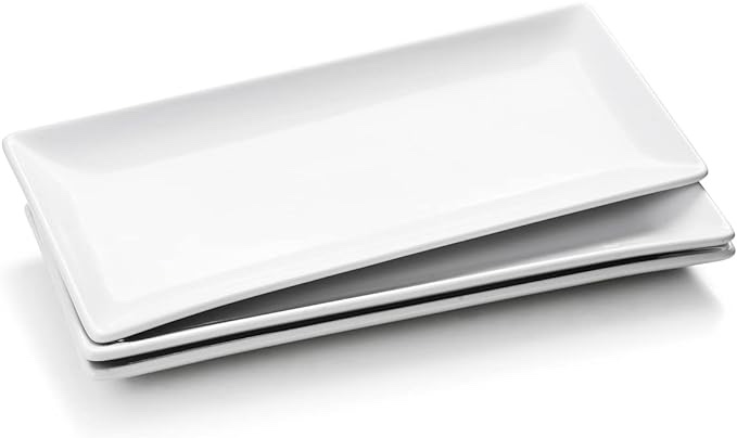 MALACASA Serving Platter Set of 4, Porcelain Large Serving Trays for ...