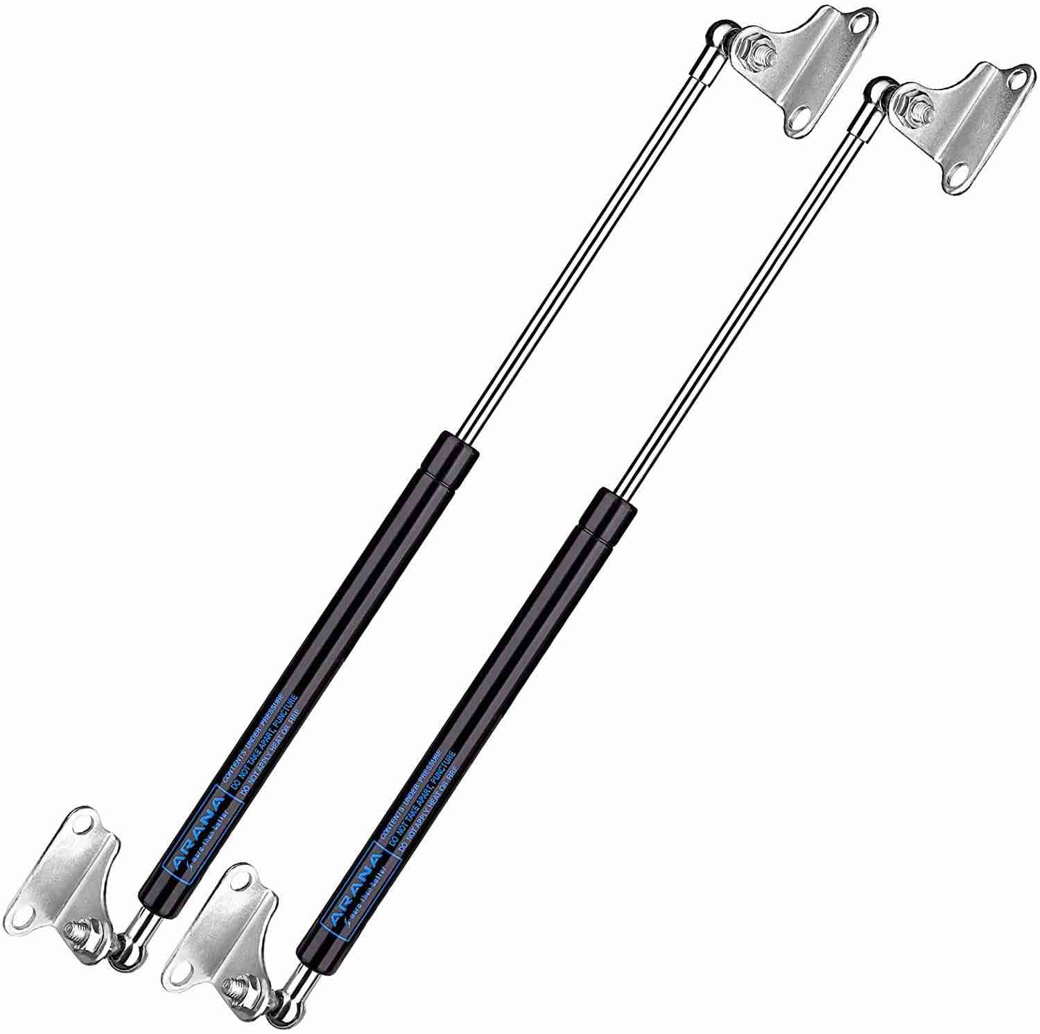 ARANA 20 inch 55 LB Gas Struts Shocks Props with Mounting Brackets, 20" Hydraulic Lift Support Gas Struts for RV Bed RV Hatch Trailer Door Tanning Bed Cabinet Trap Door Storage Box Lid, 2Pcs