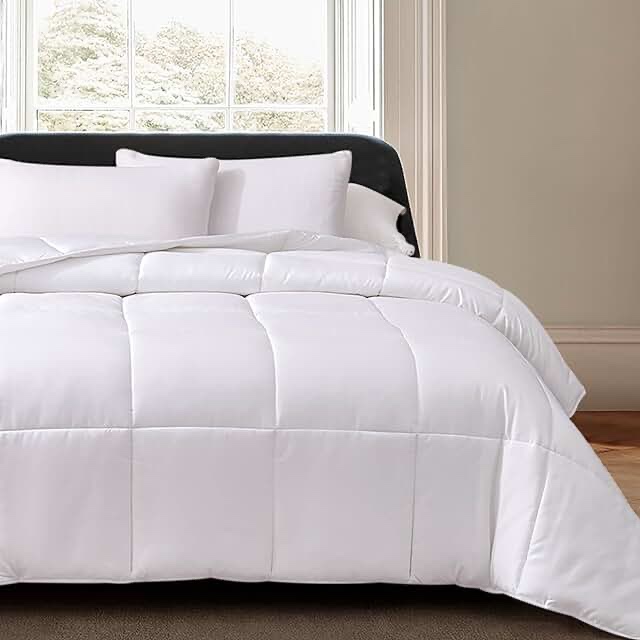 300 Tc Queen Size Hungarian Down Alternative Comforter Cotton White